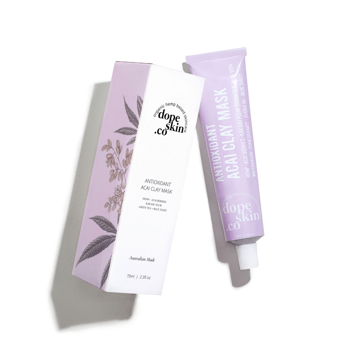 Image of Dope Skin Co Antioxidant Acai Clay Mask with box