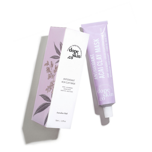 Image of Dope Skin Co Antioxidant Acai Clay Mask with box
