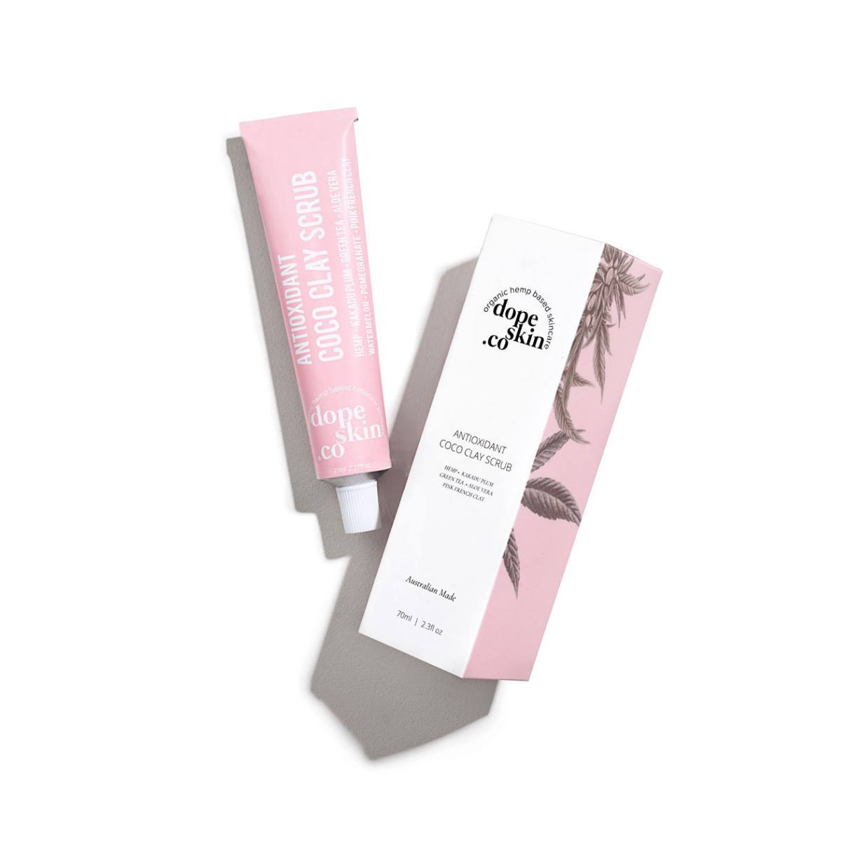 Image of Dope Skin Co Antioxidant Coco Clay Scrub Tube with Box
