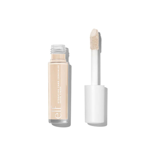 Open plastic tube of elf camo concealer with white lid  in shade Fair Warm