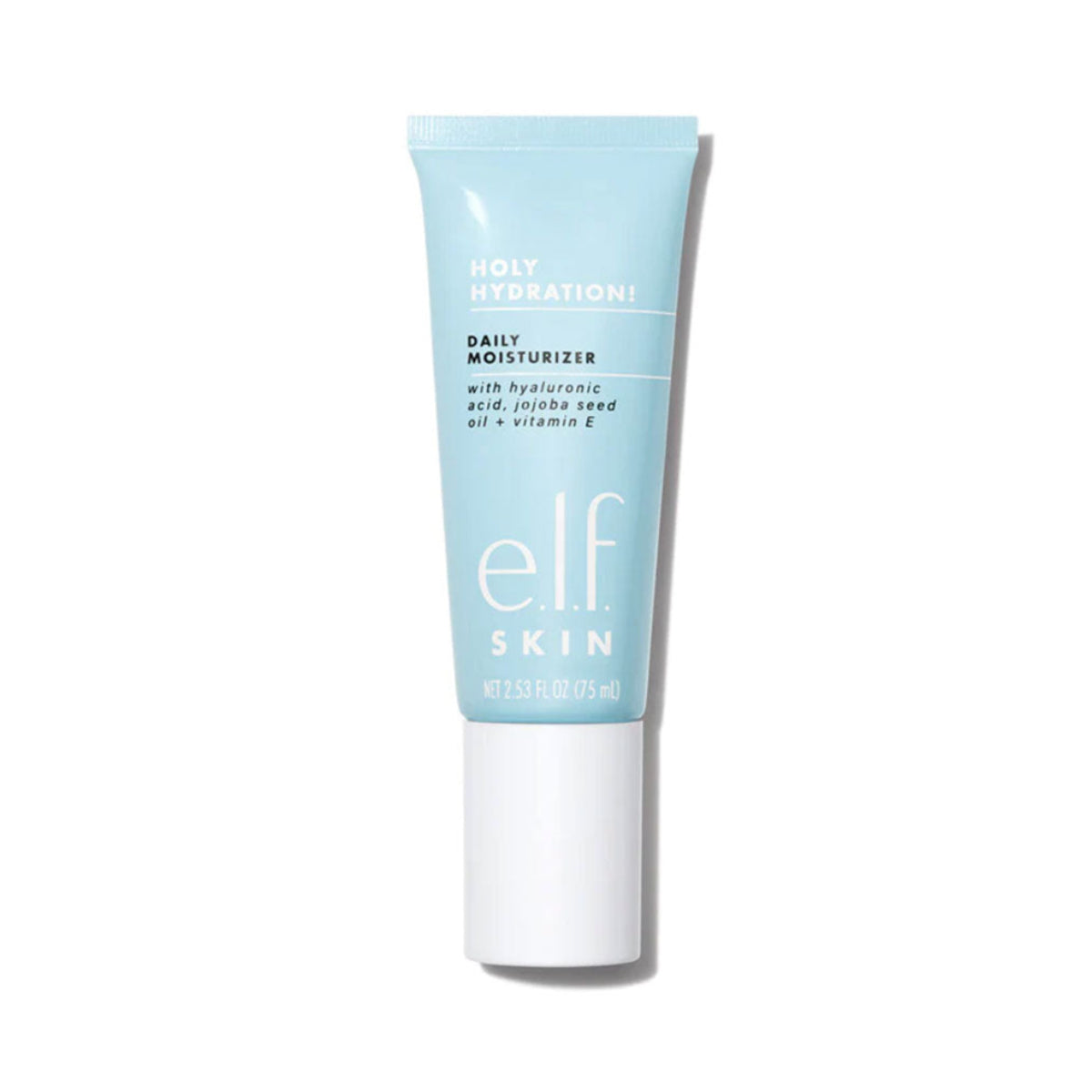 e.l.f Daily Hydration Moisturiser in a blue and white plastic tube