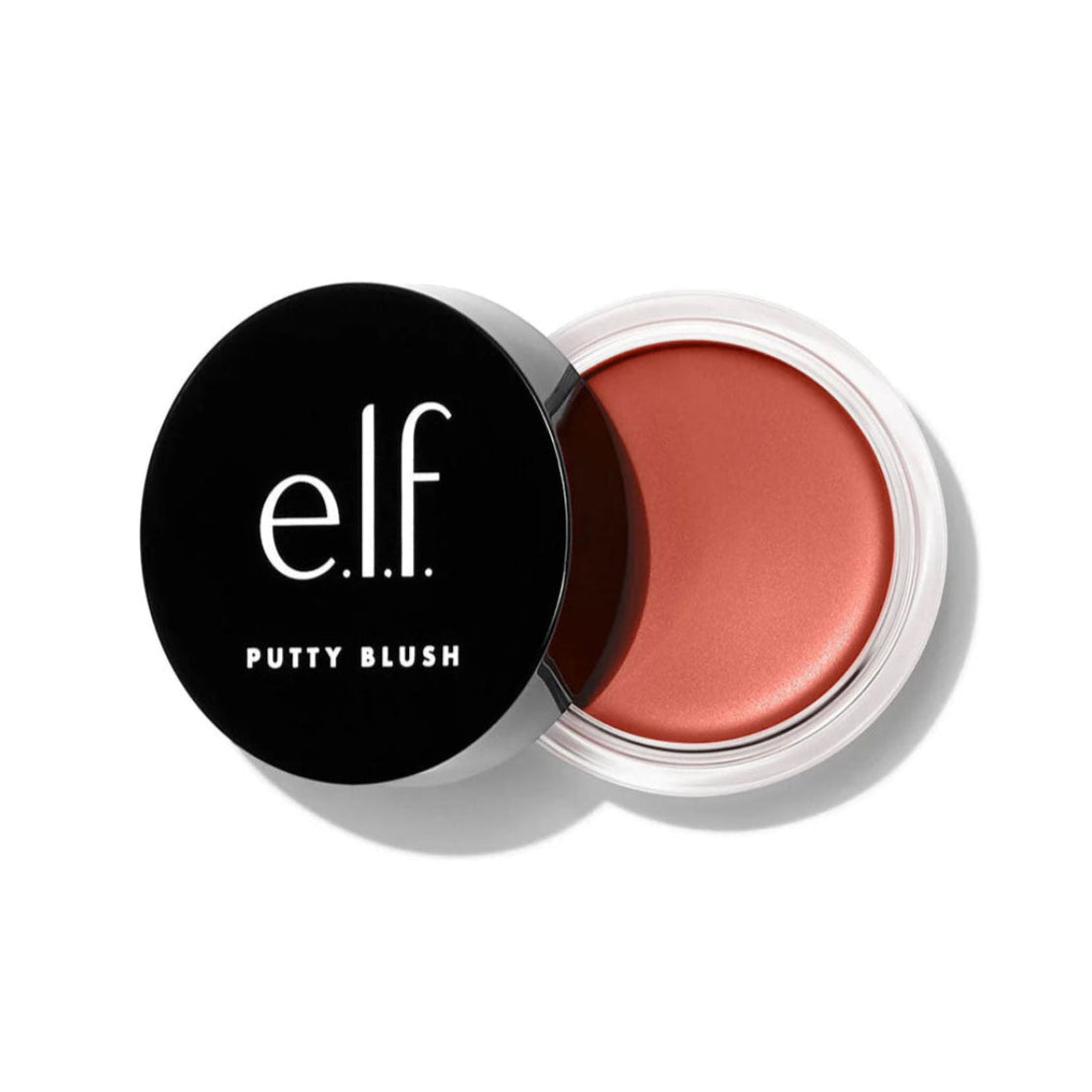 e.l.f. Putty Blush in shade Tahiti with black lid on a white background
