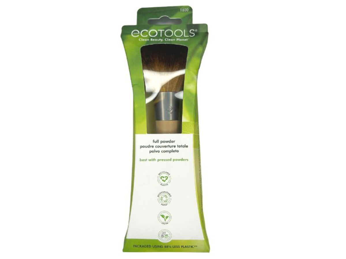 Ecotools full powder brush in green packaging on a white background